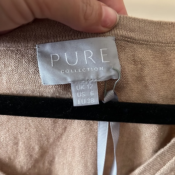 PURE Collection cotton and linen blend batwing sleeve blouse - Picture 2 of 8